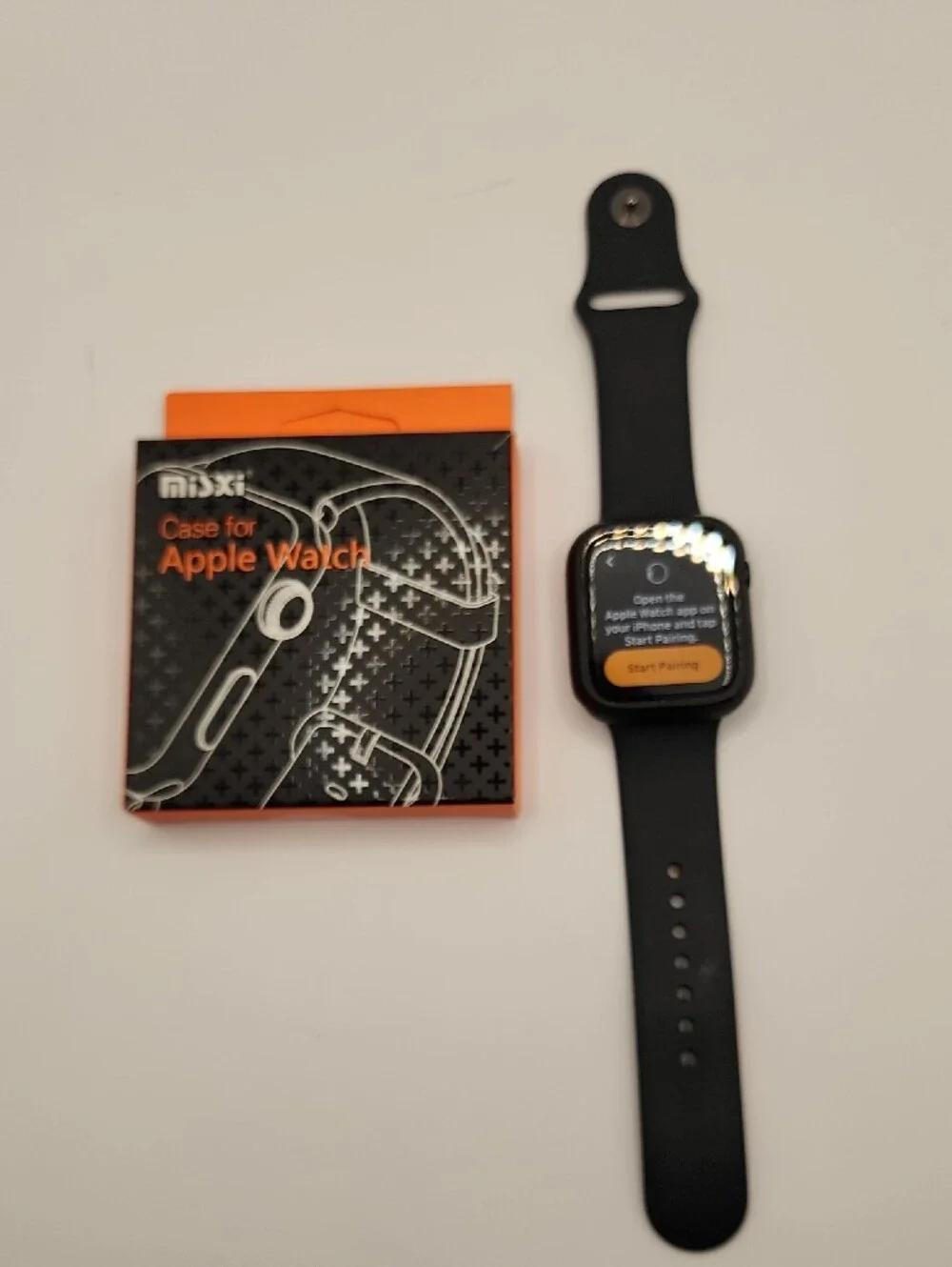 Apple Watch Black Silicone Band with Matching Protective Case